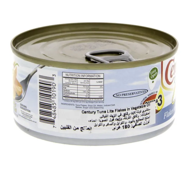 Century Tuna Lite Flakes In Veg Oil 180 G