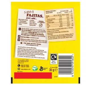 Old El Paso Smoky Bbq Seasoning Mix For Fajitas 35 G