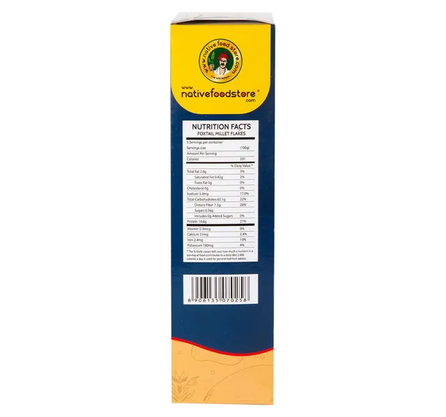 Native Food Source Foxtail Millet Flakes 500 G