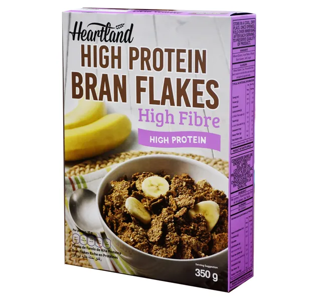 Heartland High Protein Bran Flakes Cereal 350 G