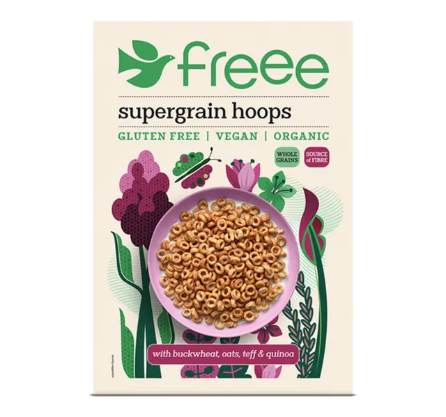Doves Farm Freee Organic Supergrain Hoops 300 g