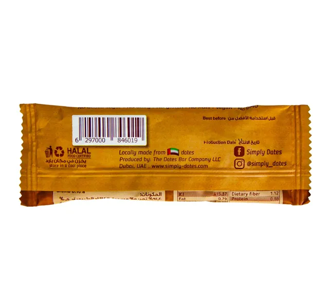 Simply Dates Cacao Date Bar 30 g