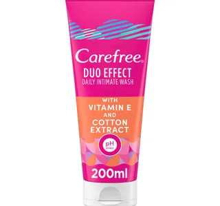 Carefree Daily Intimate Wash Duo Effect With Vitamin E And Cotton Extract