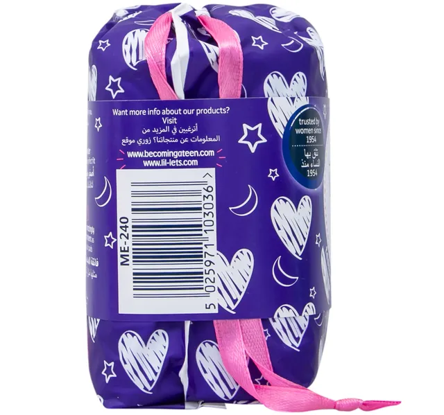 Lil Lets Teens Night Smart Fit Pads With Wings 10pcs
