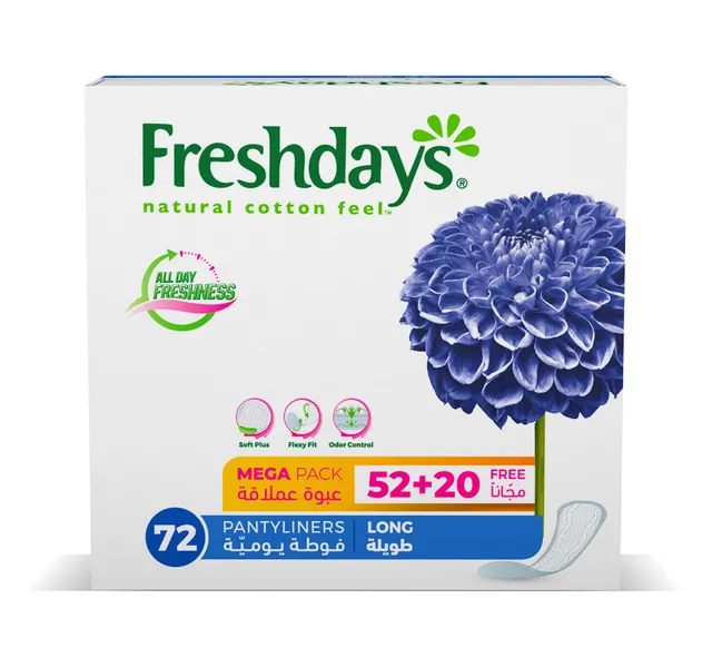 Freshdays Daily Liners Long 72 Pcs