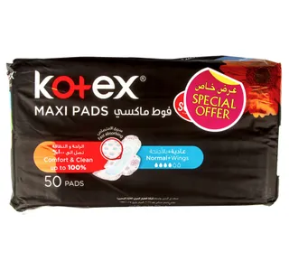 Kotex Designer Maxi Pads Normal With Wings 50pcs
