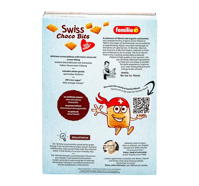Familia Swiss Choco Bits Less Sugar Value Pack 350 G