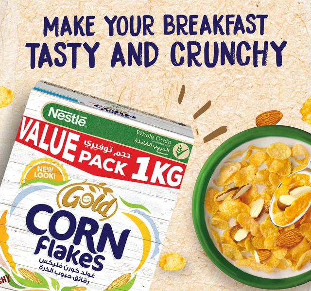 Nestle Gold Corn Flakes Breakfast Cereal 1 Kg