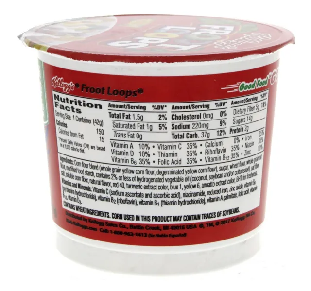 Kellogg's Froot Loops Sweetened Multi Grain Cereal 42 g