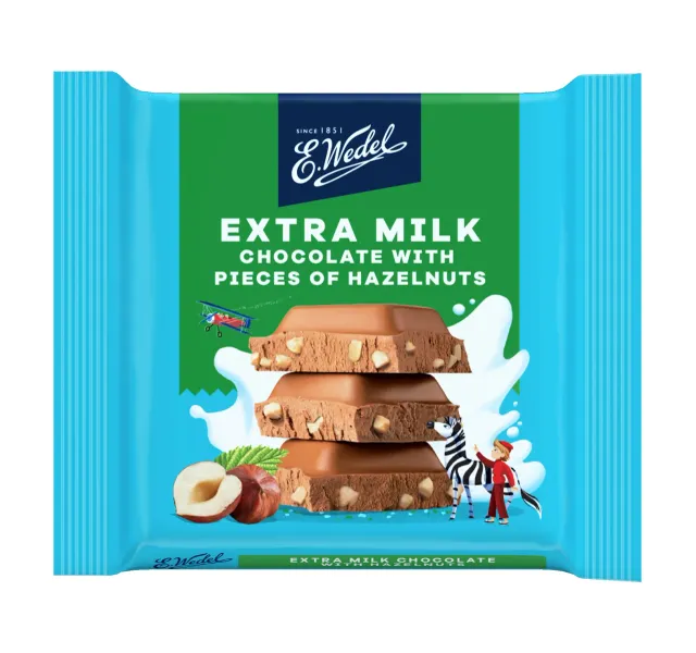Ewedel Extra Milk Chocolate With Pieces Of Hazenuts 40 G