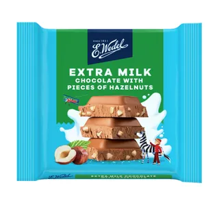 E.Wedel Extra Milk Chocolate with Pieces of Hazenuts 40 g