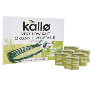 Kallo Very Low Salt Organic Vegetable 6 Stock Cubes 60 G