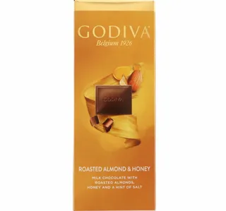 Godiva Milk Chocolate With Roasted Almond Honey 90 G