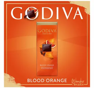 Godiva Dark Chocolate With Blood Orange Pieces 90 G