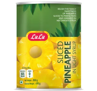 Lulu Sliced Pineapple In Light Syrup 850 G