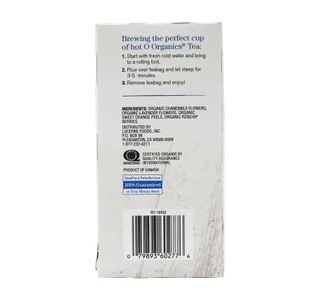 Organics Chamomile Lavender Tea 20 Teabags