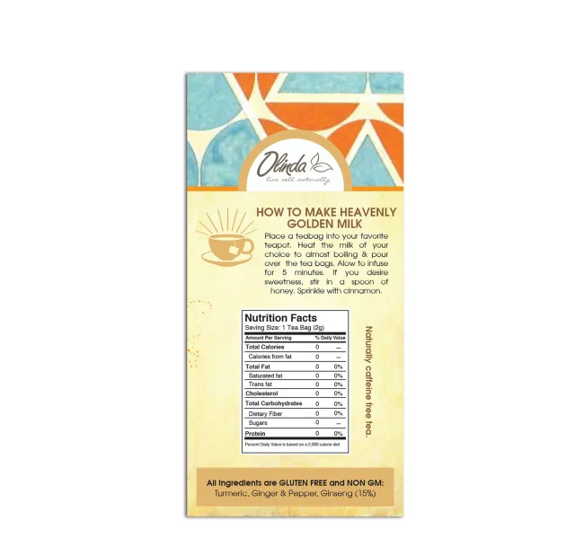 Olinda Turmeric with Ginger & Ginseng Tea 25 pcs