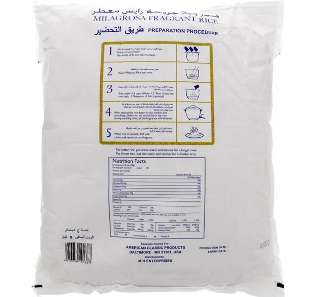 Milagrosa Fragrant Jasmine Rice 5 kg