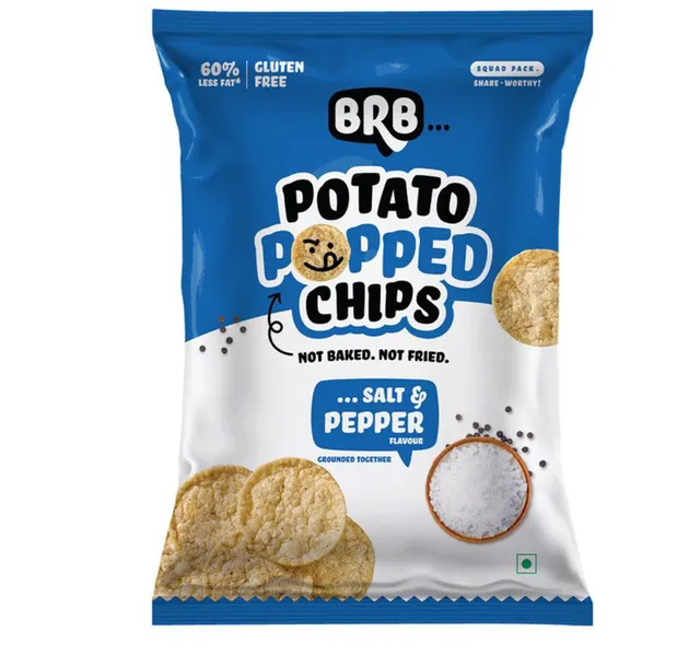 BRB Salt & Pepper Popped Potato Chips 48 g