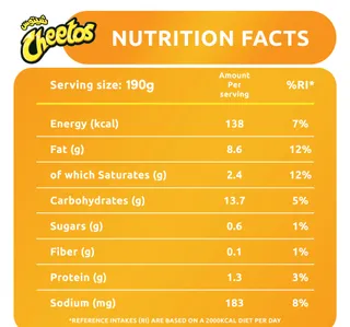 Cheetos Crunchy Cheese Chips 190 g