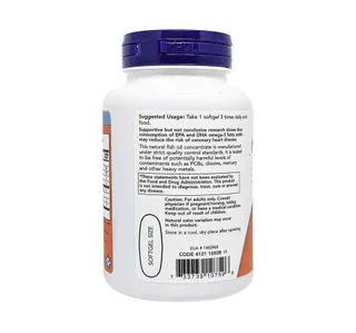 Now Foods Omega3 Molecularly Distilled 100pcs