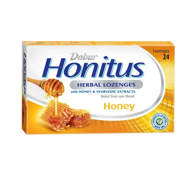 Dabur Honitus Herbal Lozenges With Honey Flavor 24 Pcs