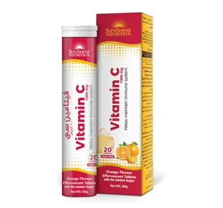 Sunshine Nutrition Vitamin C 1000 Mg Orange Flavour Effervescent 20 Tablets