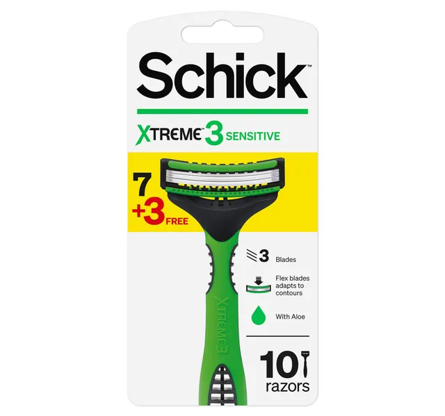 Schick Xtreme 3 Sensitive Razor Value Pack 10 Pcs