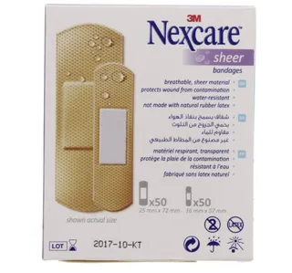 Nexcare Sheer Bandages 100pcs
