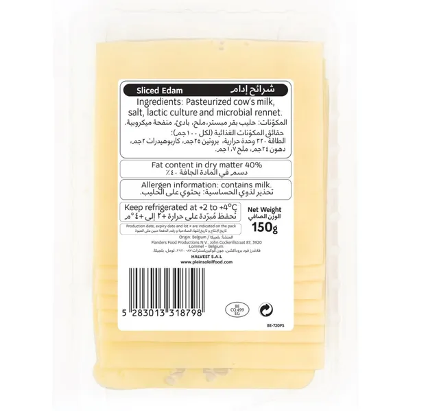 Plein Soleil Original Edam Cheese Slices 150 g