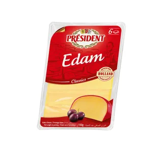 President Edam Sliced Cheese 150 G