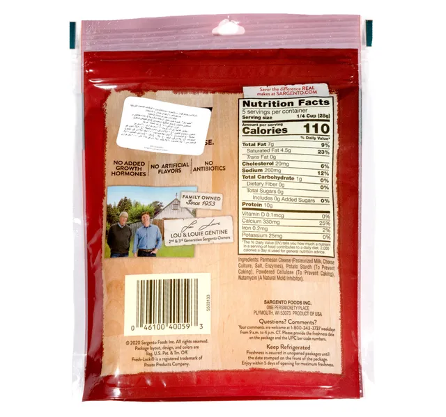 Sargento Fine Cut Shredded Parmesan Cheese 141 G