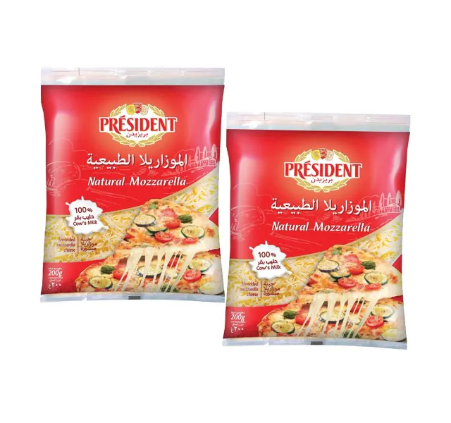 بريزيدن جبنة موزاريلا مبشورة عبوة اقتصادية 2 × 200 جم