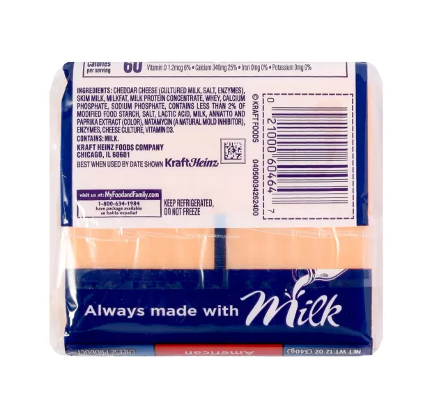 Kraft Single American 340 G