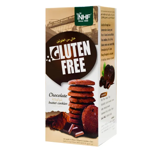 Nhf Gluten Free Chocolate Butter Cookies 180 G