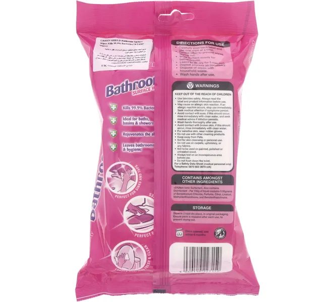 Green Shield Bathroom Surface Wipes 70pcs