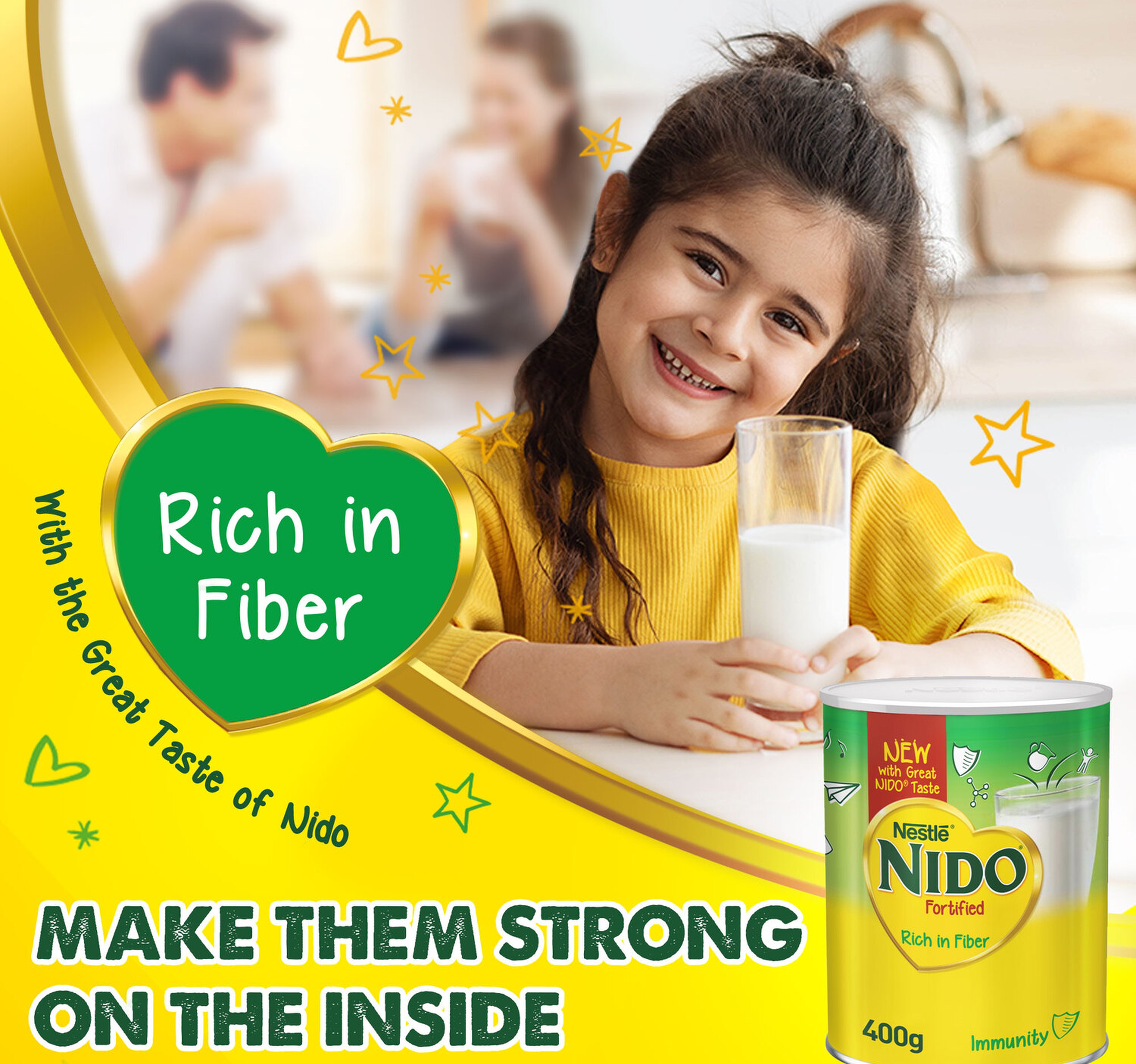 Nestle Nido Fortified Milk Powder Rich In Fiber 400 G