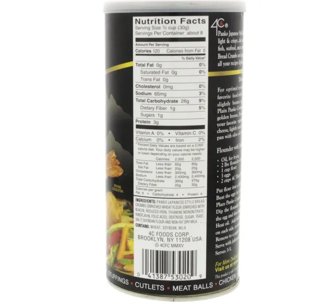 4c Bread Crumbs Japanese Style Panko Plain 227 G