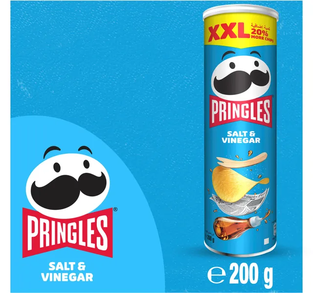 Pringles Xxl Salt Vinegar Flavoured Chips 200 G