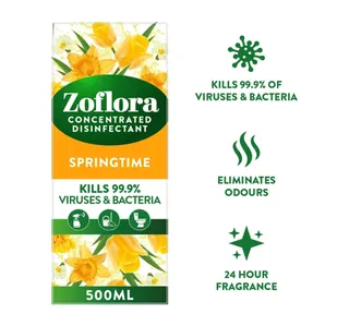 Zoflora Spring Time Concentrated Multipurpose Disinfectant 500 Ml