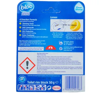 Bloo Toilet Rim Block Power Active Lemon 50 G
