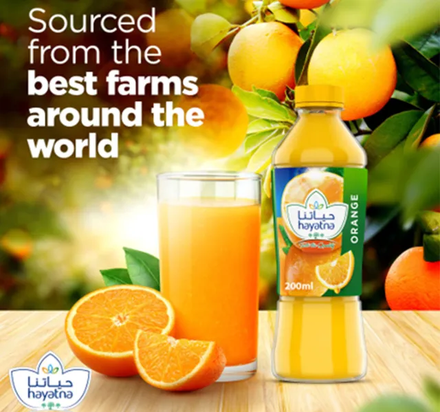 Hayatna No Added Sugar 100 Pure Orange Juice 200 Ml