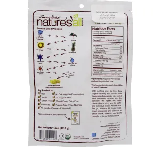 Natures All Organic Pineapple Freeze Dried 425 G
