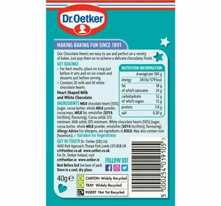 Droetker Milk White Chocolate Hearts 40 G