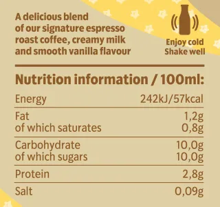 Starbucks Frappuccino Vanilla Coffee Drink 250 Ml
