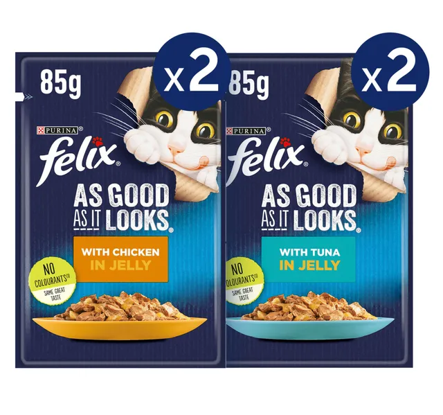 Purina Felix As Good As It Looks Adult Cat Food In Jelly 2 85 G Chicken
