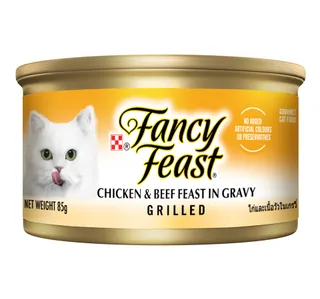 Purina Fancy Feast Grilled Chicken & Beef Feast In Gravy Cat Food 85 g