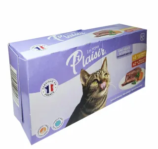 Plaisir Adult Cat Food Turkey and Chicken Pate 4 x 100 g