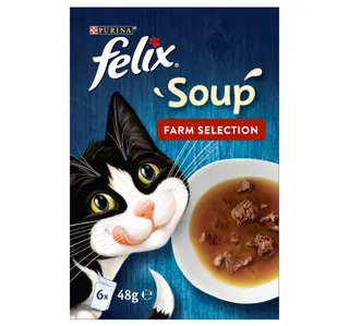 Felix Soup Farm Selection Cat Food 6 48 G