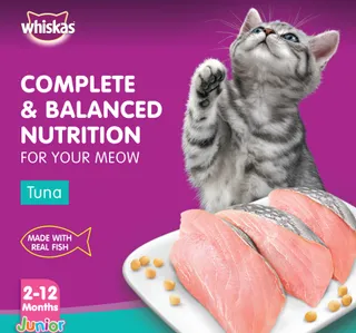 Whiskas Junior Tuna Wet Kitten Food Pouch For Kittens From 2 To 12 Months